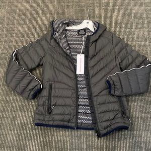 NWT. Lightweight a down coat in gray! perfect for Spring. Sold out at KK